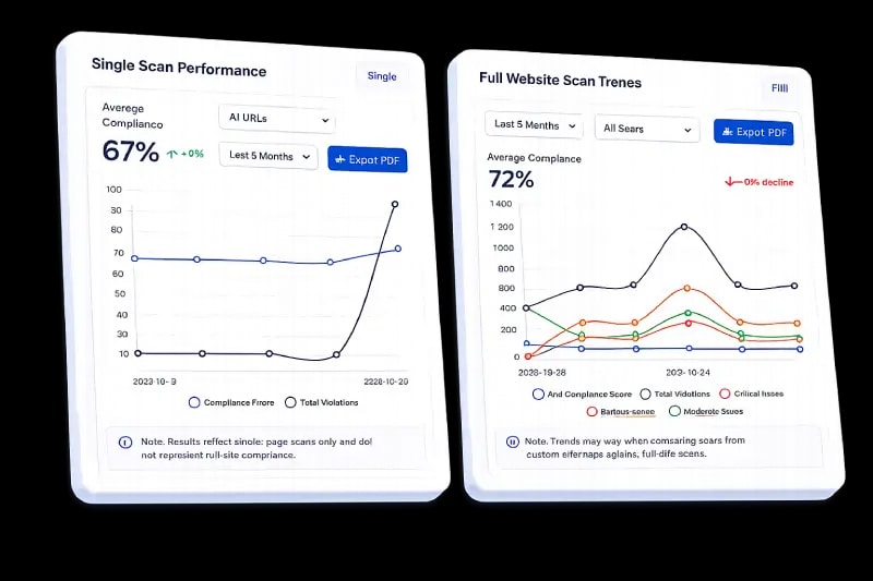 Track WCAG compliance over time